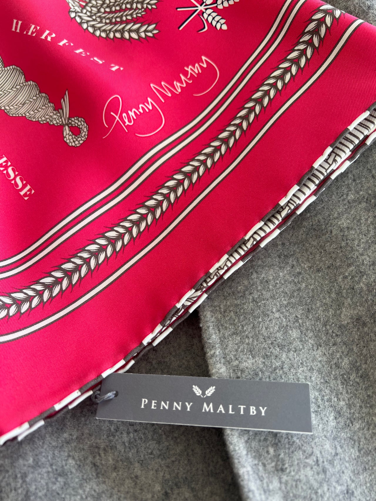 Spiral No. 2 Pink Silk Scarf 97